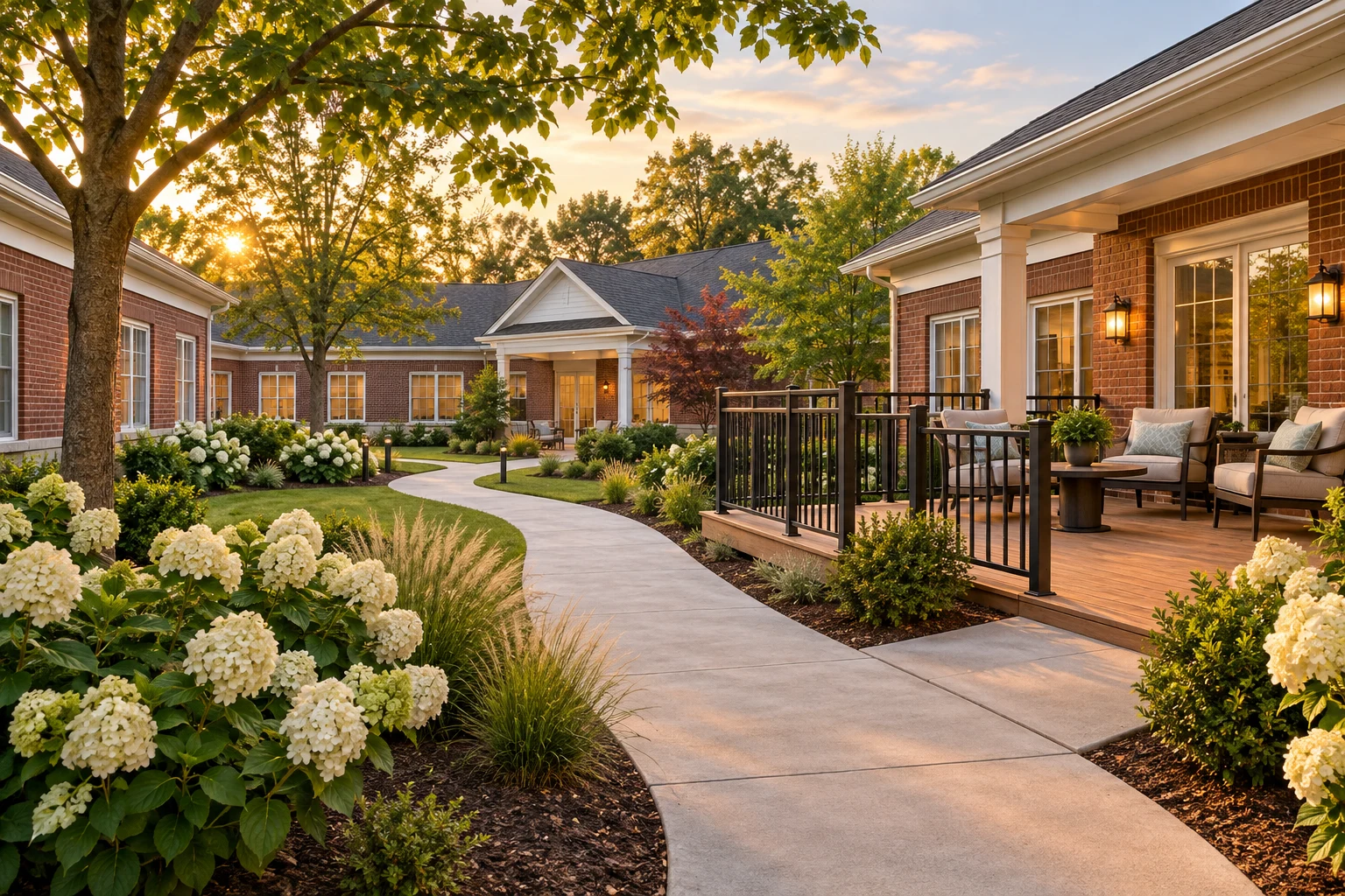 Courtyard, deck and walkway design concept